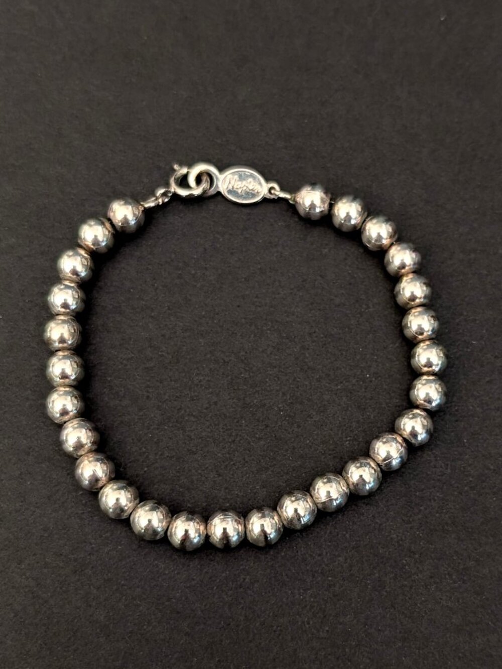 Vintage Napier silver bead ball bracelet - Picture 5 of 7